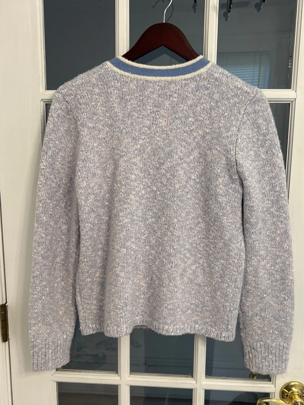 J. CREW Women’s Light Blue Button Down Marled Sweater Lady Jacket Size S